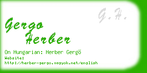 gergo herber business card